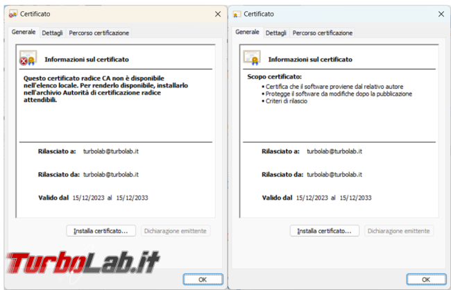Come creare certificato firmare digitalmente script PowerShell