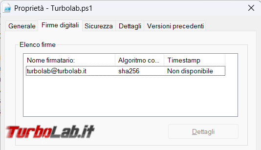 Come creare certificato firmare digitalmente script PowerShell