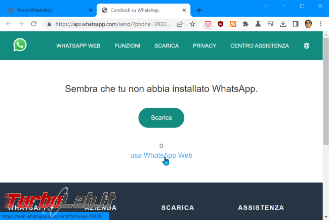 Come creare collegamento avviare conversazioni WhatsApp social sito Internet (link HTML PC smartphone, metodo 2023)