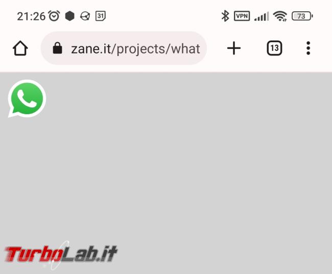 Come creare collegamento avviare conversazioni WhatsApp social sito Internet (link HTML PC smartphone, metodo 2023) - Screenshot_2022-12-10-21-26-51-364-edit_com.android.chrome