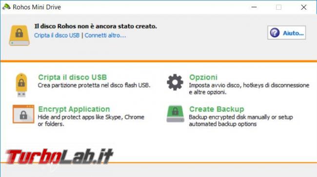 Come creare disco nascosto pendrive Rohos Mini Drive