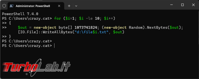 Come creare file dimensioni predefinite