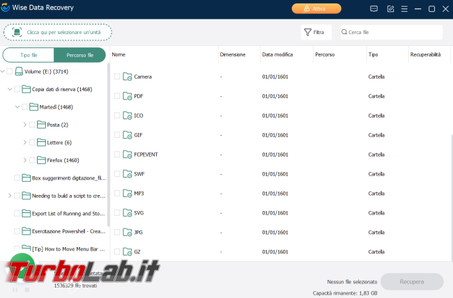 Come creare file dimensioni predefinite