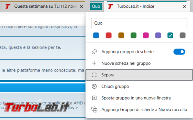 Come creare gruppi link Microsoft Edge aprirli più velocemente