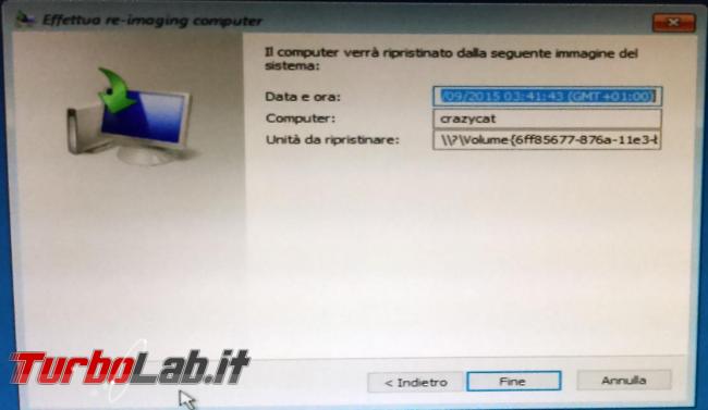Come creare ’immagine backup Windows 10
