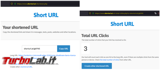 Come creare link breve (short URL), servizi online