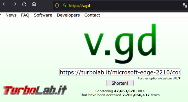 Come creare link breve (short URL), servizi online