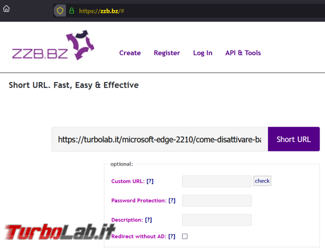 Come creare link breve (short URL), servizi online