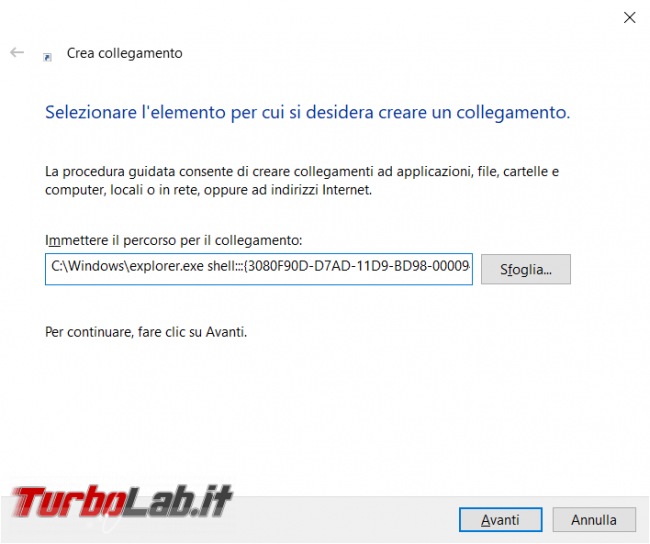 Come creare link mostra desktop Windows 10 11