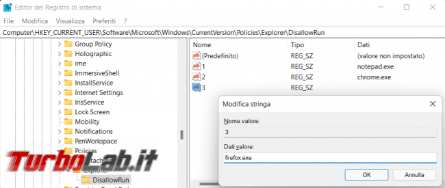 Come creare policy bloccare determinati programmi Windows