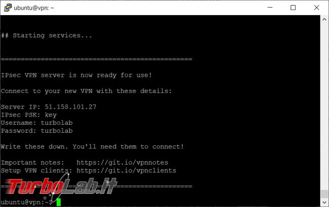 Come creare server VPN L2TP/IPSec 5 minuti - vpn_l2tp_terminal
