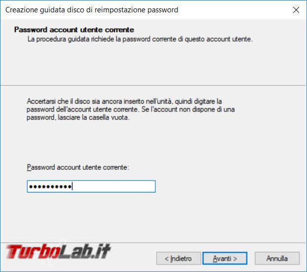 Come creare usare pendrive resettare password Windows