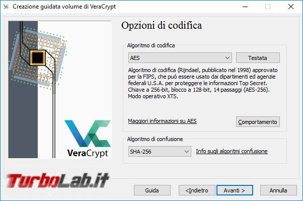 Come criptare disco sistema Veracrypt
