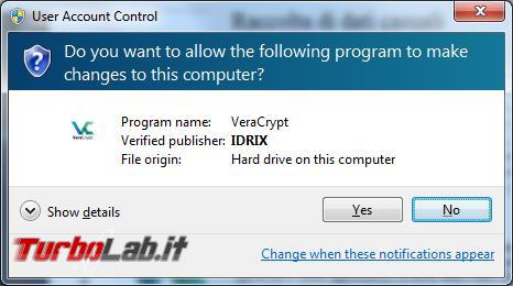 Come criptare disco sistema Veracrypt