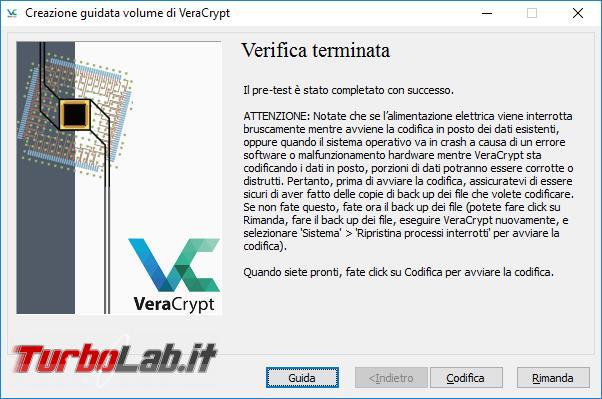 Come criptare disco sistema Veracrypt