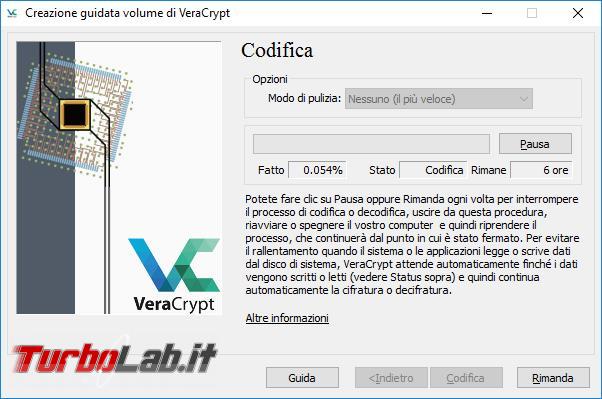 Come criptare disco sistema Veracrypt