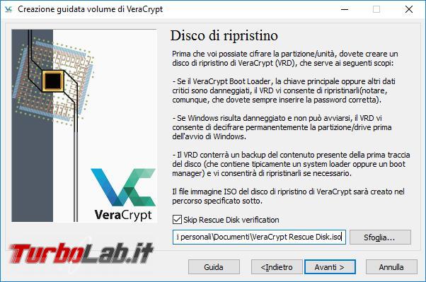 Come criptare disco sistema Veracrypt