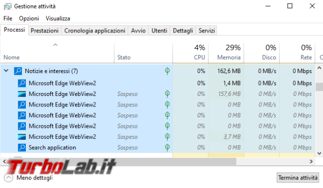 Come disattivare completamente Notizie interessi Windows 10