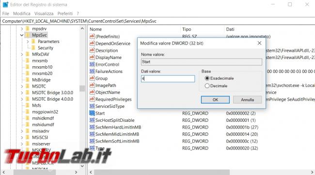 Come disattivare completamente servizi Windows Defender Windows Defender Firewall