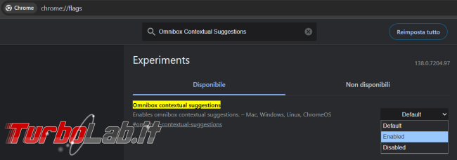 Come disattivare funzioni Google Lens browser Chrome