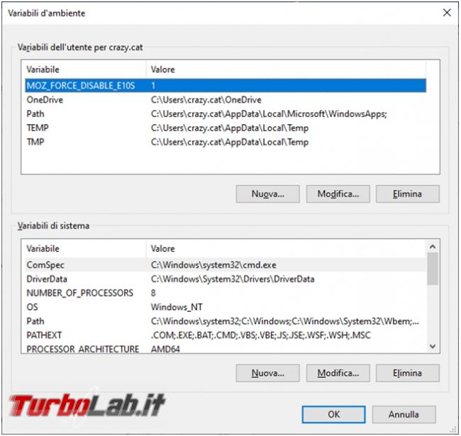 Come disattivare multiprocesso Firefox ritornare Firefox unico task manager