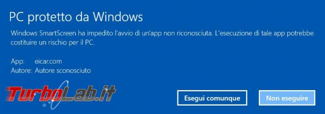 Come disattivare protezione SmartScreen Windows 10