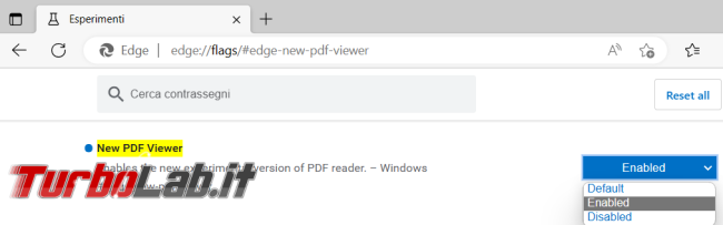 Come disattivare pulsante Prova Acrobat Microsoft Edge 111