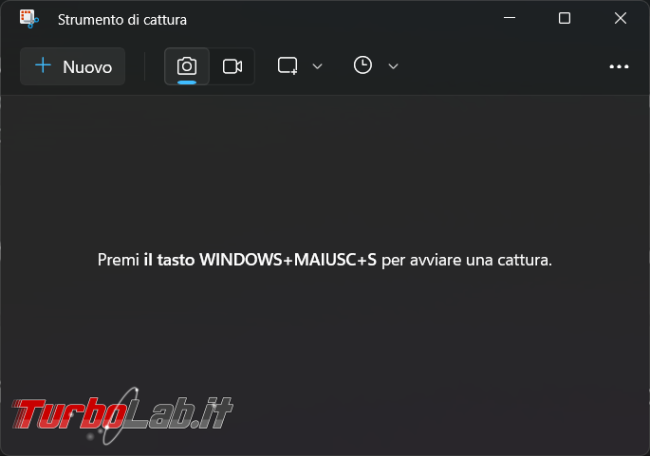 Come disattivare salvataggio automatico screenshot strumento cattura Windows