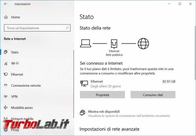 Come disattivare scheda rete chiudere collegamento Internet riga comando