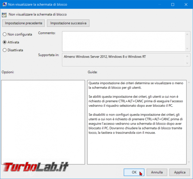 Come disattivare Schermata blocco Windows 10 (Lock screen, NoLockScreen) - zShotVM_1566116006