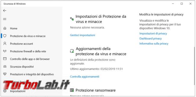 Come disattivare temporaneamente Windows Defender inserire file esclusioni