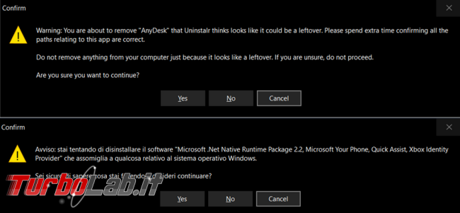 Come disinstallare più programmi volta Uninstalr