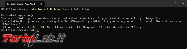 Come dividere grosso file parti più piccole PowerShell