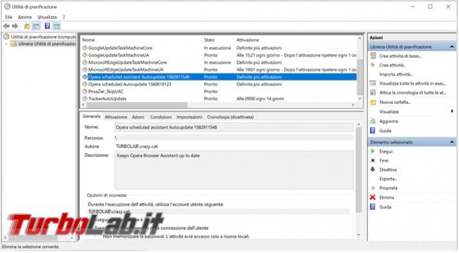 Come eliminare cartella Opera autoupdate cartella downlo