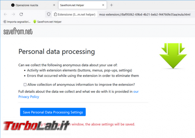 Come eliminare completamente Savefrom.net Firefox
