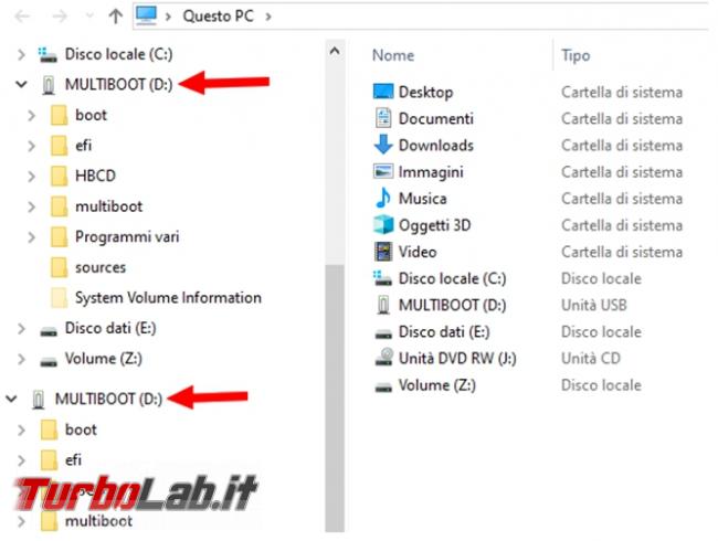 Come eliminare drive esterno duplicato Esplora file Windows 10