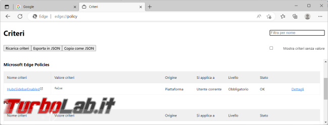 Come eliminare pulsante Bing Microsoft Edge 111