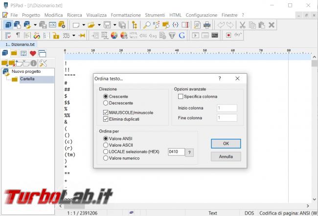 Come eliminare righe duplicate file testo TXT