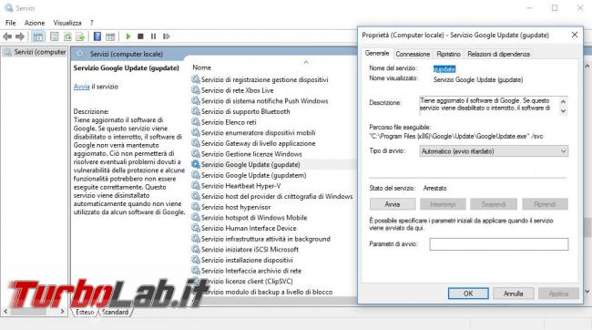 Come eliminare servizio Windows riga comando, Powershell Autoruns