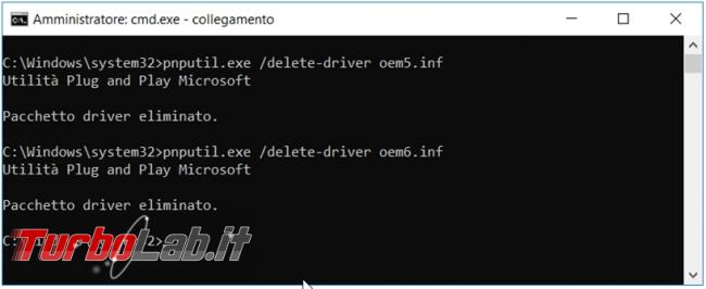 Come eliminare vecchi driver cartella DriverStore
