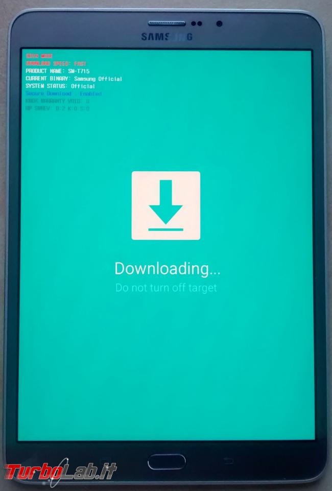 Come entrare uscire Odin mode / Download mode smartphone/tablet Samsung Galaxy S, Note, , Tab (Downloading... Do not turn off target)