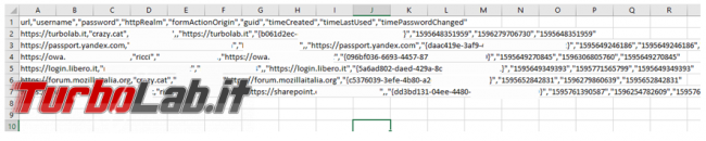 Come esportare proteggere password memorizzate Firefox 79