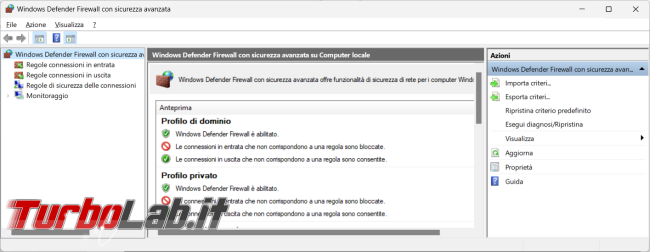 Come esportare regole firewall Windows poi riutilizzarle