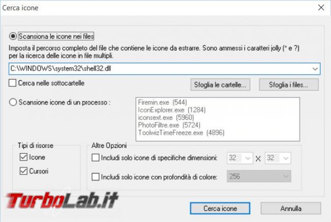 Come estrarre icone eseguibili librerie sistema