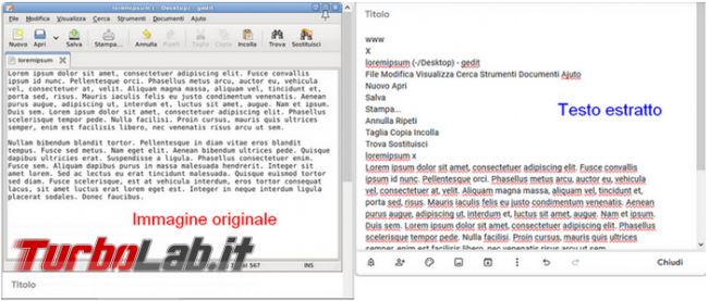 Come estrarre testo contenuto immagine