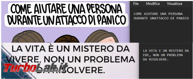 Come estrarre testo immagini schermate Windows