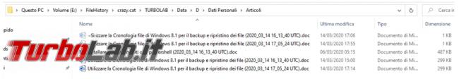 Come fare backup PC Windows 10 Cronologia file (guida rapida)