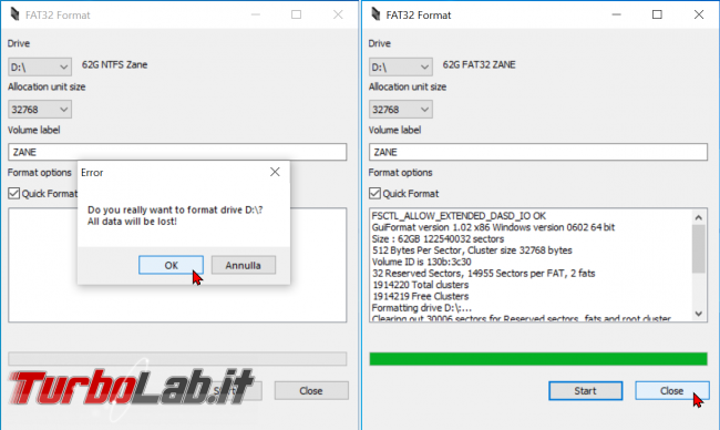 Come formattare chiavetta USB 64 GB più FAT32 Windows 10