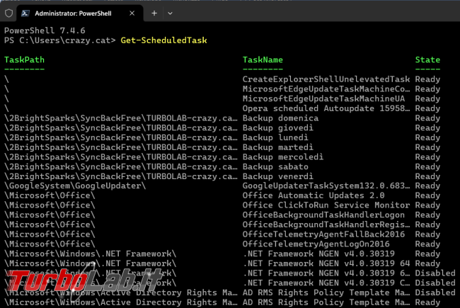 Come gestire operazioni pianificate Windows tramite PowerShell