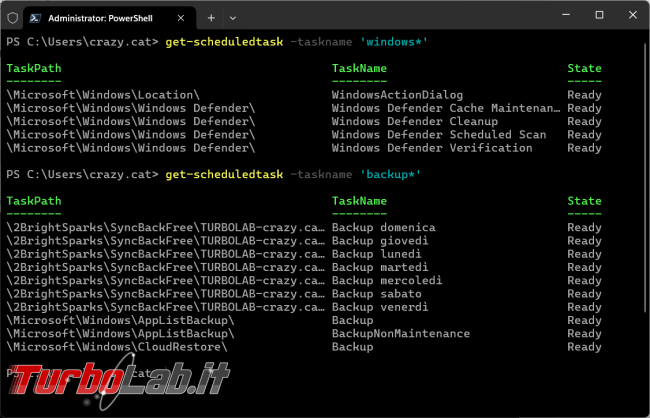 Come gestire operazioni pianificate Windows tramite PowerShell
